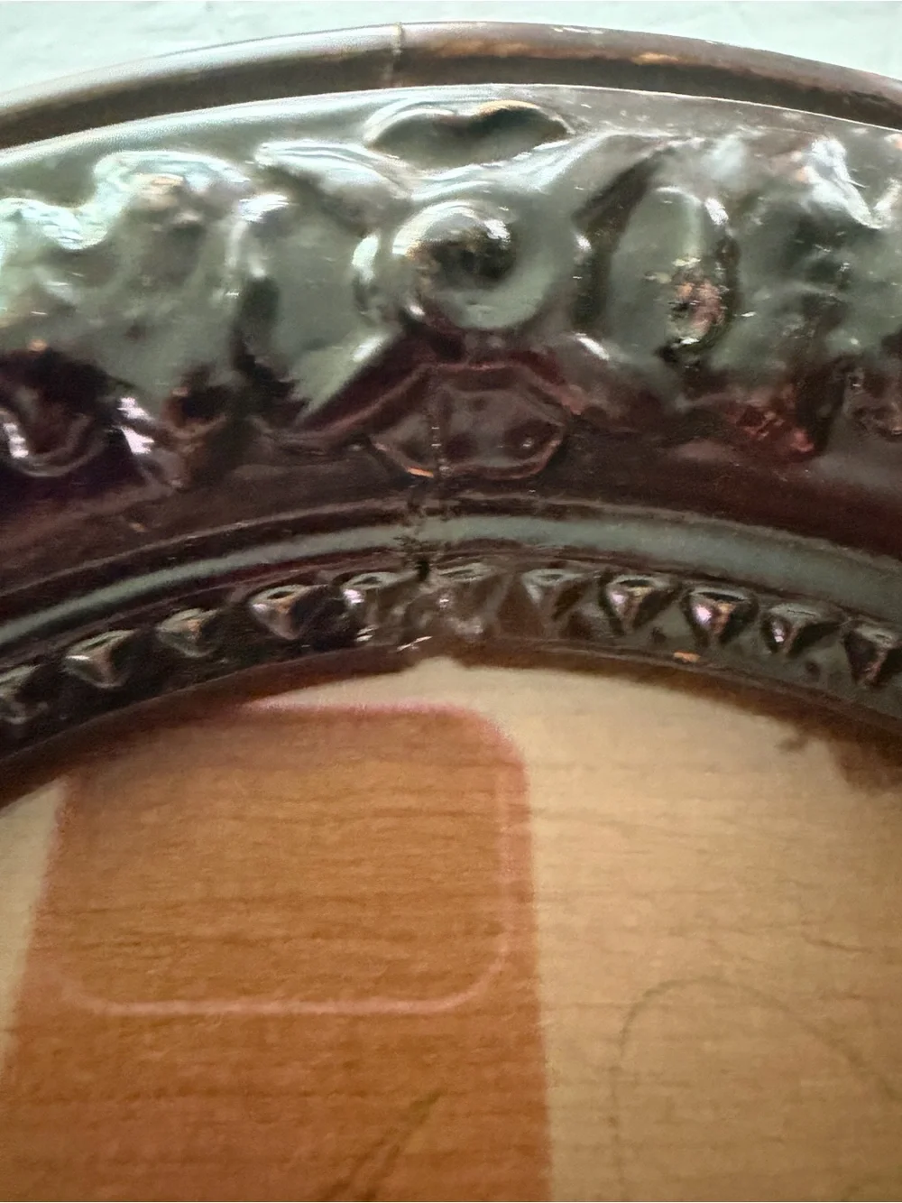 Antique Ornate Oval Wall Wooden Picture Frame 8x10” (12x14”) Dark Brown